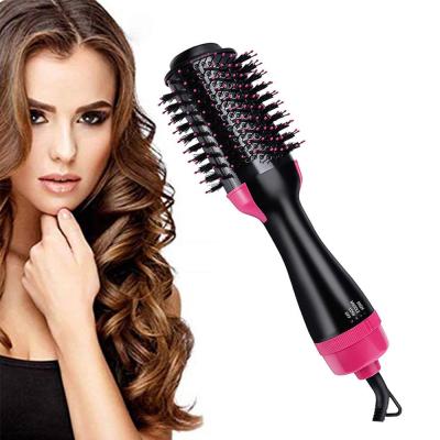 China Hot Airbrush Dryer Ionic Electric One Step Hot Straightener and Negative Ion Hot Air Hair Brush Volumizer Dryer for sale