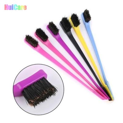 China Edge Brush Private Label Boar Hair Eyebrow Eyelash Hair Edge Sweep Hairdressing Baby Hair Edge Control Broom for sale