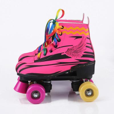 China Fashion \ Cheap Girls Roller Stripe Xmas Gift Soy Luna Roller Skates Shoes Comfortable \ Durable Pink Quad Skates For Sale for sale