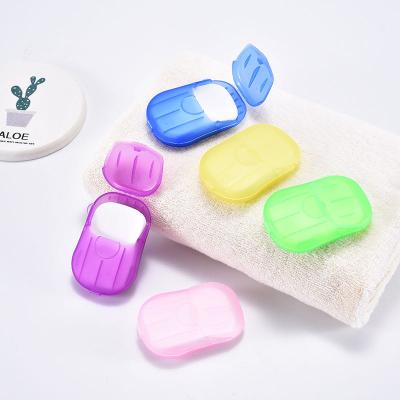 China Wholesale Basic Cleaning Travel Out Of Hand Portable Water Soluble Mini Soap Multicolor Boxed Cleaning Sheet Paper Supplies for sale