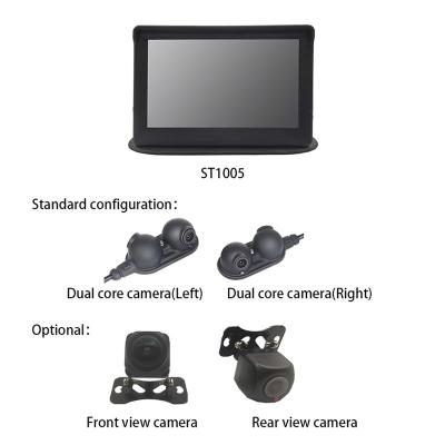 China 7 inch car dvr rgb 1080p hd monitor all-in-one car monitor kit 360 degrees panoramic around dual monitor lens for sale