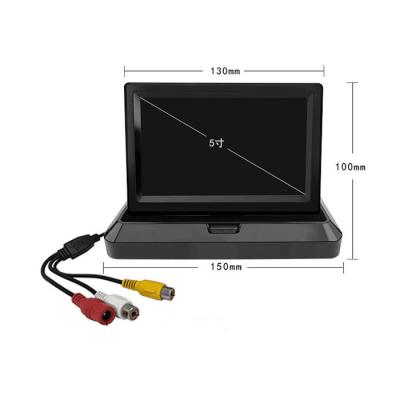 China RGB 5 Inch HD Dashboard Folding TFT LCD Car Monitor Work With Mobile DVR for sale