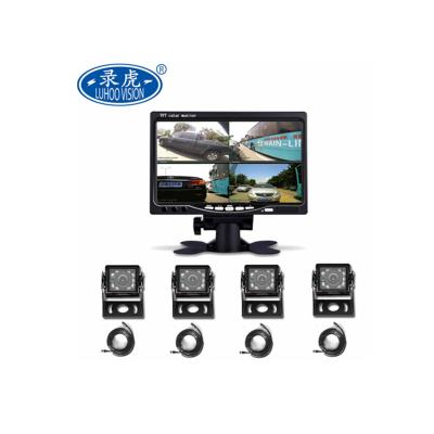 China RGB 7 Inch 4CH Split Screen Video Input Windshield Style Parking Dashboard Quad Monitor for sale