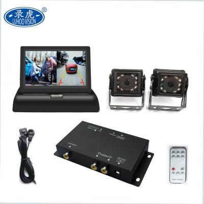 China mini sd card 2 channel mobile dvr kit camera system with hd camera monitor ST302 KIT for sale