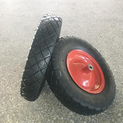 China 4.00-8 Small Rubber Cart Wheel Puncture Proof Wheel Rubber Wheel for sale