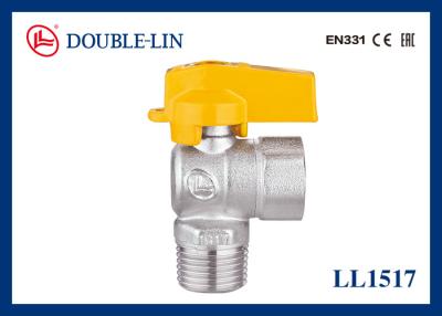 China Aluminium Handle Male x Female Brass Gas Ball Valve for sale