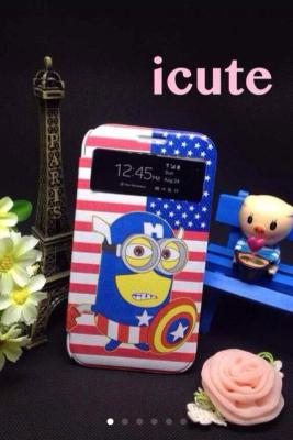 China Comfortable Anti Scratches PU Leather Mobile Phone Protective Cases With Double Open Window for sale