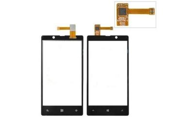 China Spare Parts Nokia 820 Capacitive Touch Panel With Black  Front Glass Lens for sale