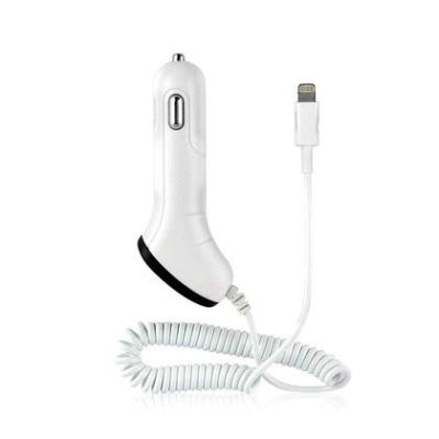 China White ABS + PC Iphone Usb Car Charger Adapter ,Smartphone Portable Usb Car Adaptor for sale