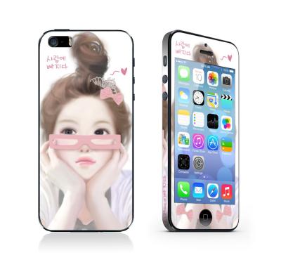 China Película protectora linda profesional del teléfono móvil del brillo para el protector de la pantalla de Iphone5s en venta