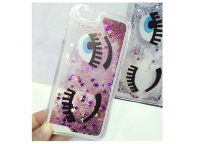 China Pink Cell Phone Covers for Iphone 5 Liquid Quicksand Stars Wink for sale