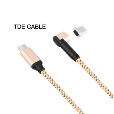 China Mobile Phone Super Fast Charging 90 Degree L-shape Magnetic Signal USB Cable 1 In 1 Connectors Data Transmission for sale