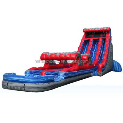 China Inflatables Water Slide Rental Outdoor Giant Commercial Waterslides Double With Slip And Slide for sale