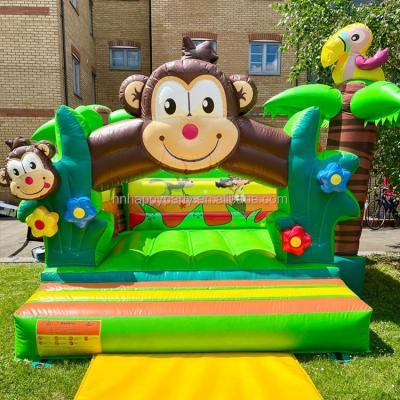 China 13x13ft bouncy jumping bouncer inflatables rental castle house bounce moonwalk monkey jungle bouncer for kids adults for sale