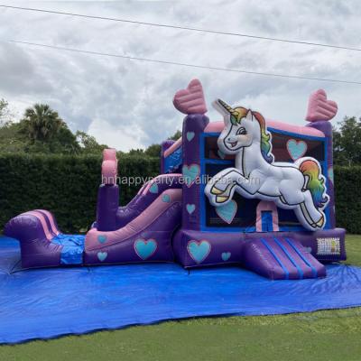 China Unicorn Rental Bouncer Wholesale Price Inflatable Castle Bounce Combo With Slide for sale