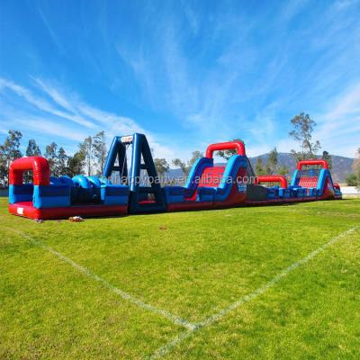 China Events/Birthday Parties/Corporate Team Building Parties/Adults Kids Challenge Land Offensive Rocky Warrior Giant Inflatable Obstacle Course Company Events For Sale for sale