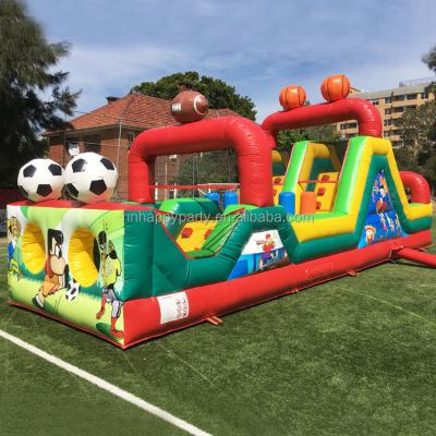 China Events/Birthday Parties/Team Building Parties/Corporate Corporate Events Blow Up Sports Challenge Game Cheap Inflatable Obstacle Course For Backyard Party Rental for sale