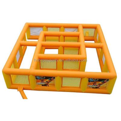 China Events/Birthday Parties/Team Building Corporate Parties/Inflatable Color Maze Small Size Yellow Laser Game Company Events For Adults Kids for sale