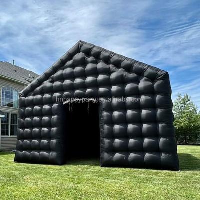 China VIP Party Rental Black Lounge Inflatable Backyard Nightclub Bar Tent With Blower for sale