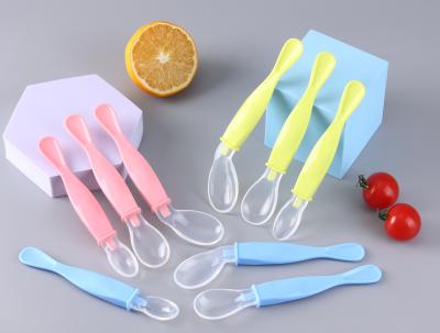 China Soft Tip Newborn Baby Training Feeding BPA Free Soft Silicone Baby Spoons No reviews yet for sale