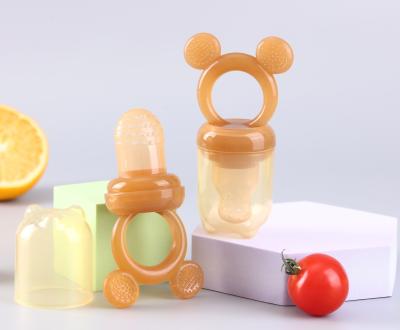 China Foodgrade Baby Food Fruit Feeder Bite Silicone Pacifier Baby Chewing Teether Toy For Infant Baby Eating Food Training for sale