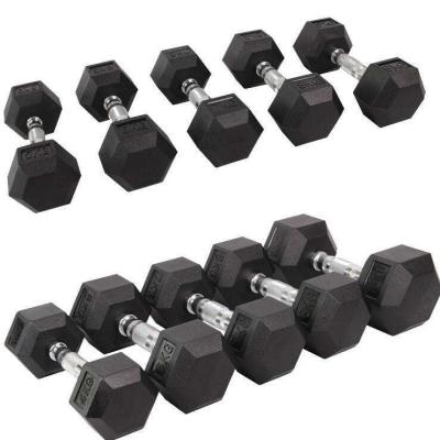 China Universal Men's Fitness Dumbbell Fitness Rubber Electroplating Equipment for sale