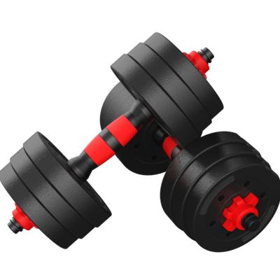 China Practice Arm Muscle Men's Dumbbell Black Plating Iron Red Plating Adjustable Dumbbell for sale