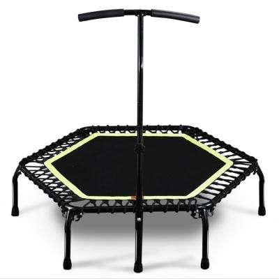 China Without Net Protective Fitness Equipment Hexagonal Home Trampoline With Strong Rebound for sale