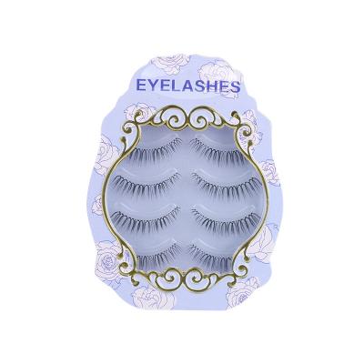 China Eyes Natural Female Realistic Thick Sharp Curved Tail Lengthened Bridal Makeup Ten Pair False Eyelashes for sale