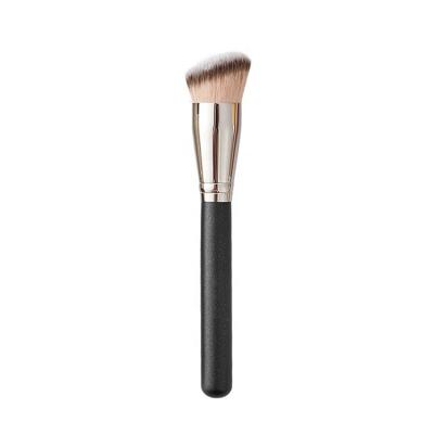 China Angular Blush Wholesale High Quality Wooden Single Handle Private Label Makeup Brush Cosmetic Brush for sale