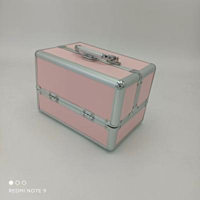 China Fashion Makeup Case ABS Aluminum Case Length 25 cm Width 17 cm Height 17 cm Cosmetic Case for sale