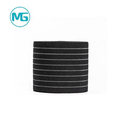 China Durable 125Mm Velcroes Straps 100% Elastic Spun Polyester Rope Loop Strap For Waist/Knee/Wrist Braces for sale