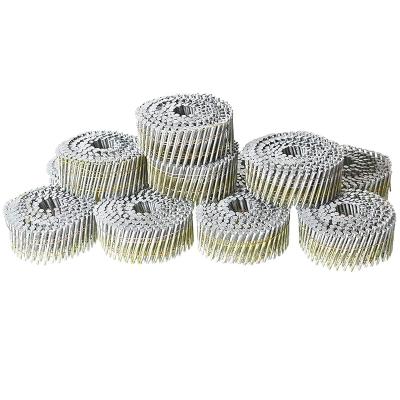 China Round Flat Head 3600 Count Wire Collated 15-Degree 2 Inch 304 Inch x .090 Stainless Steel Roughing Nails Coil for sale