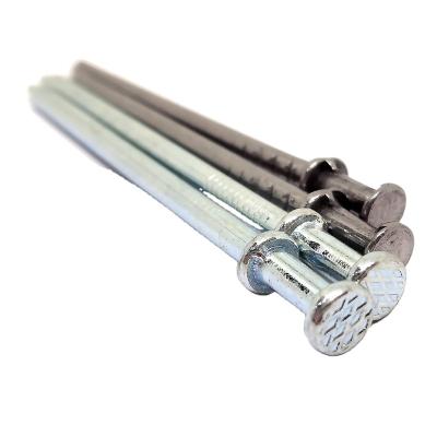 China 16D Double Galvanized Nail Bright Double Head Duplex Nails Galvanized for sale