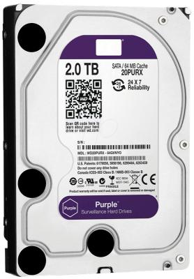 China Cavior Purple Internal hard disk for surveillance laptop 7200 rpm WD20PURX for sale