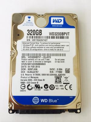 Chine Bleu de WD 2,5 cachette interne WD3200LPVX de l'unité de disque dur 320GB 5400 t/mn 8MB de carnet de pouce à vendre