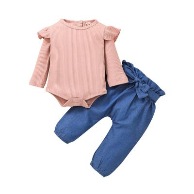 China Wholesale Anti-Shrink Babies Clothing Sets Rompers Long Sleeve Casual Newborn Baby Clothes Kids Clothing for sale