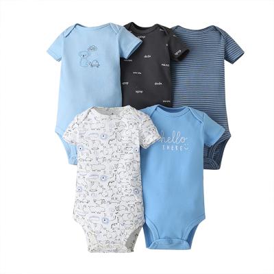 China Wholesale 100% Cotton Infant Clothes Newborn Boy Clothes Fashion Overalls Cheap Clothes Newborn Jumpsuit for sale