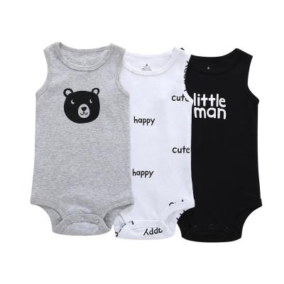 China Wholesale Bulk High Quality Baby Boy Summer Cotton Romper One Piece Newborn Baby Clothing Kids Clothes for sale