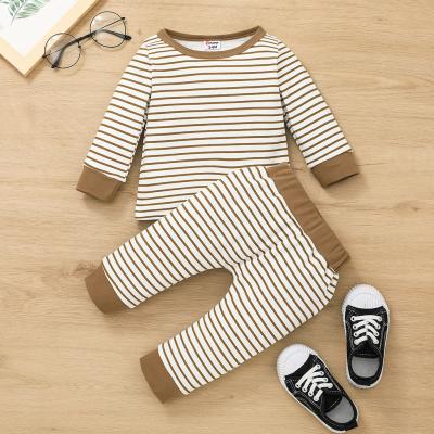 China Autumn Clothing Wholesale Casual Baby Boy's 100% Cotton Casual Spring Clothes Kids Clothing Pants Suit for sale