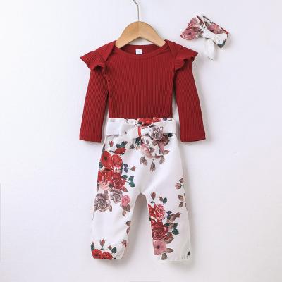 China Anti-Shrink Kids Clothing Set Babies' Rompers Designer Clothes Newborn Baby Clothes 2 Piece Set for sale