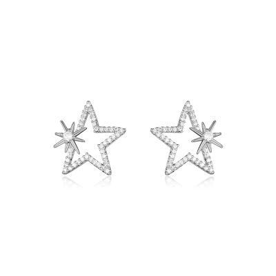 China New Arrival Designer Diamond Stars Earrings Irregular Cute Cute Star Stud Earring For Christmas Gifts for sale