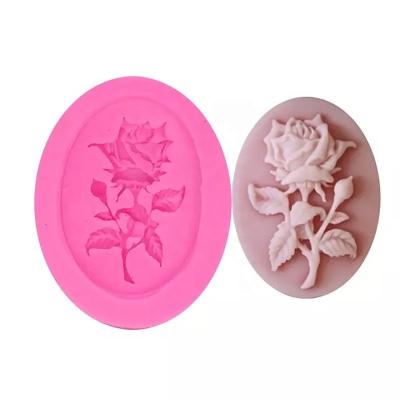 China Yiwu Factory Supply Viable Exclusive Rose Leaf Shape Silicone DIY Cake Fondant Bread Mousse Jelly Chocolate Cookie Soap Mold for sale