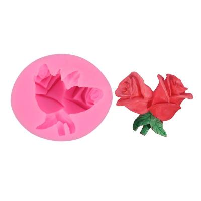 China Kind Two Yiwu Pink Insect Plant Viable Supply Form Leaves Silicone DIY Soap Mold Fondant Cake Decoration Incense Handwork Ornaments for sale