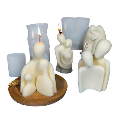 China Yiwu Viable Factory Single Shape Silicone Aroma Candle Wax Resin Craft Decoration Set Mold for sale