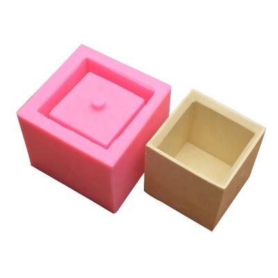 China Factory Supply Yiwu Concrete Molds 8cm Reusable Silicone Cube Thick Heavy Classic Funny Popular Eco-friendly Durable Shape DIY for sale