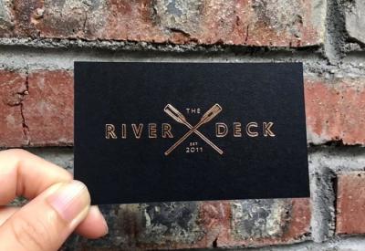 China Luxury Foil Stamping Rose Gold Foil Business Card Customized Design Black Card for sale