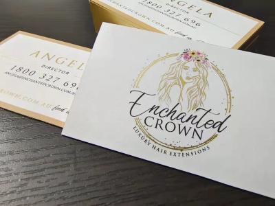 China Gold Foil Edge Business Cards On Thick Pure Cotton Paper Te koop