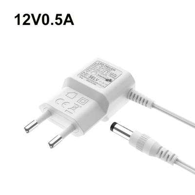 China 6v 1a 5v 1a 12v 0.5a Appliances 6v 1a 5v 1a 12v 0.5a Plug Adapter 6w Electrical Side Change Power Supply for sale