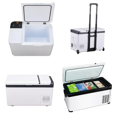 China DC 12V/24V 36liter Low Noise Portable Fridge Small Car Fridge Freezer For Camper And Truck for sale